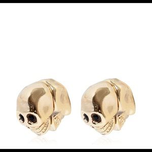 Givenchy Metallic Skull Magnetic Earrings